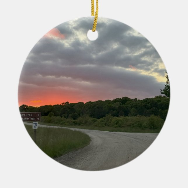 Sonnenuntergang Foto Ornament (Vorne)