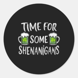 Sonnenuntergang für einige Shenanigans St Patric Runder Aufkleber