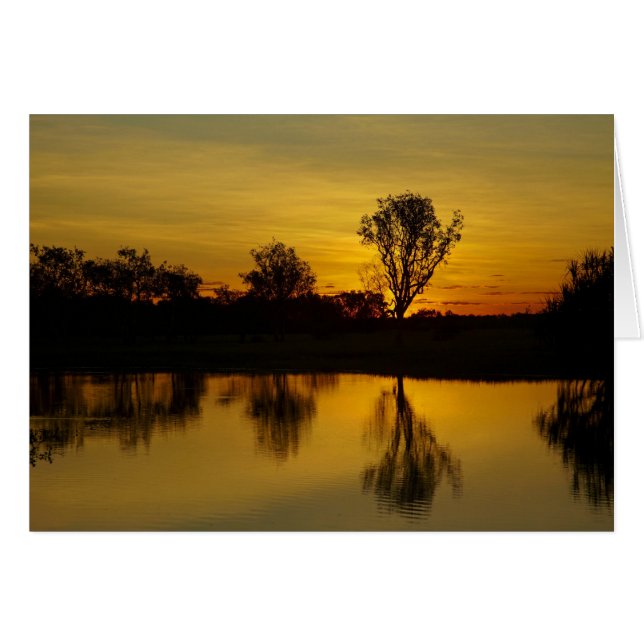 Sonnenuntergang, Gelbes Wasser, Billabong (Vorderseite (Horizontal))