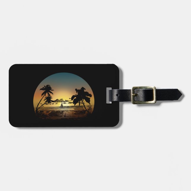 Sonnenuntergang Gepäckanhänger (Vorderseite horizontal)