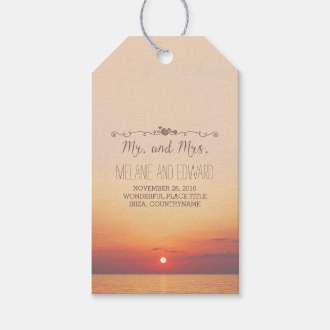 Sonnenuntergang Geschenkanhänger (Vorderseite)