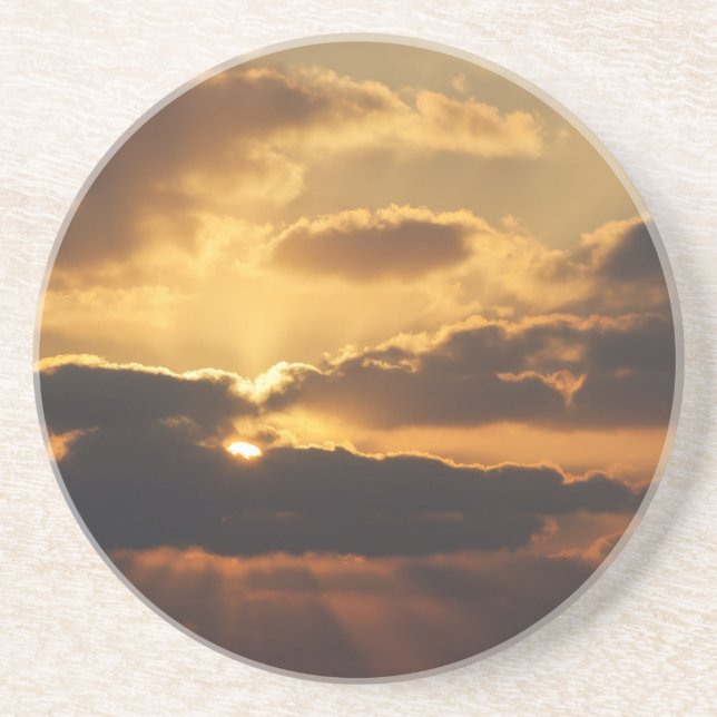 Sonnenuntergang Getränkeuntersetzer (Vorne)