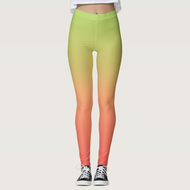 Sonnenuntergang glänzende Leggings - weiche und fa (Vorderseite)