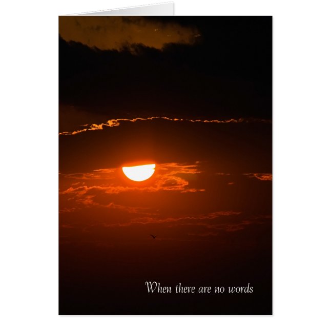 Sonnenuntergang Glühen in Wolken Beileid (Vorne)