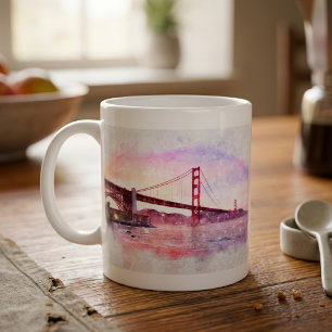 Sonnenuntergang Golden Gate Bridge Pastell in San Kaffeetasse