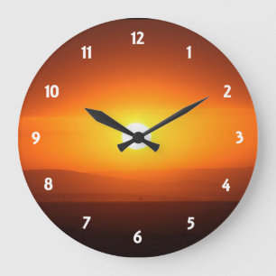 Sonnenuntergang Große Wanduhr