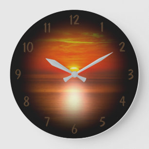 Sonnenuntergang Große Wanduhr