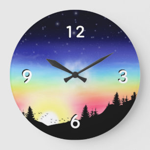Sonnenuntergang Große Wanduhr