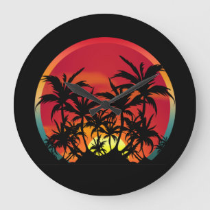 SONNENUNTERGANG GROßE WANDUHR