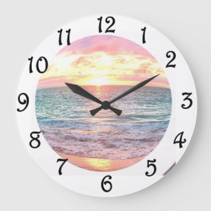 Sonnenuntergang Große Wanduhr