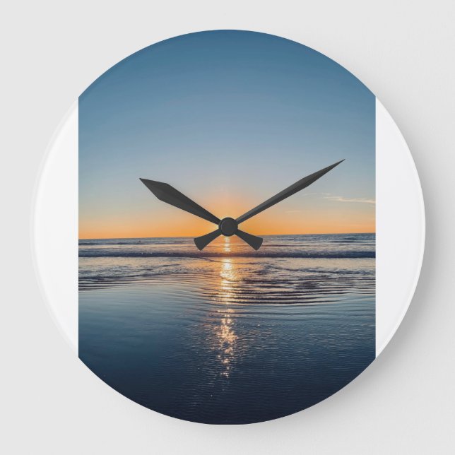 Sonnenuntergang Große Wanduhr (Vorderseite)
