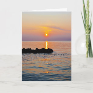Sonnenuntergang-Gruß-Karte Karte