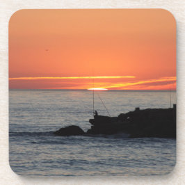 Sonnenuntergang Hard Plastic Untersetzer - Set von