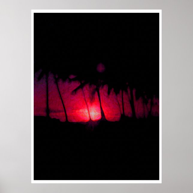 Sonnenuntergang Hawaii Poster (Vorne)