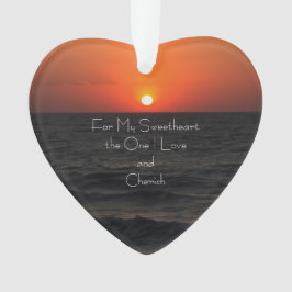 Sonnenuntergang Herzförmige Ornament