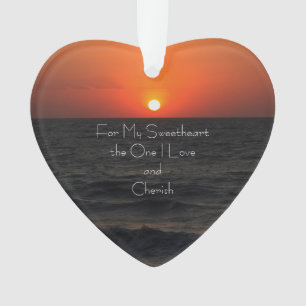 Sonnenuntergang Herzförmige Ornament