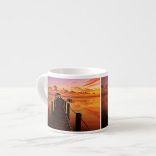 Sonnenuntergang-Himmel Espressotasse
