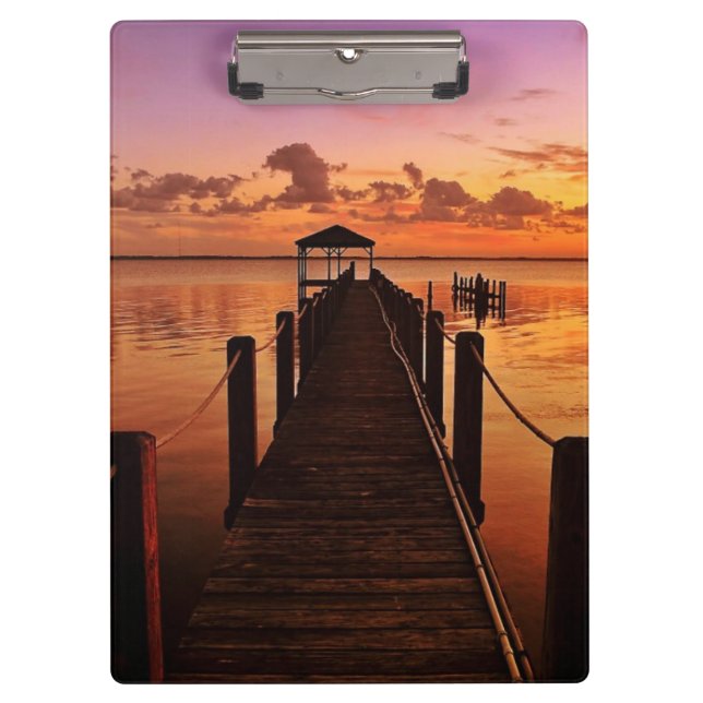 Sonnenuntergang-Himmel Klemmbrett (Vorderseite)