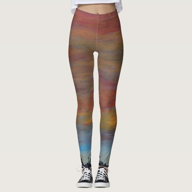 Sonnenuntergang-Himmel-Leggings Leggings (Vorderseite)