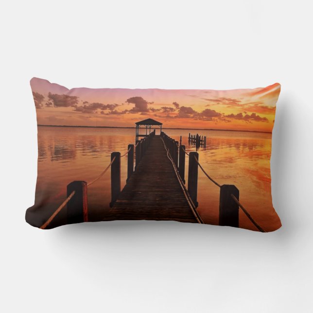 Sonnenuntergang-Himmel Lendenkissen (Vorderseite)