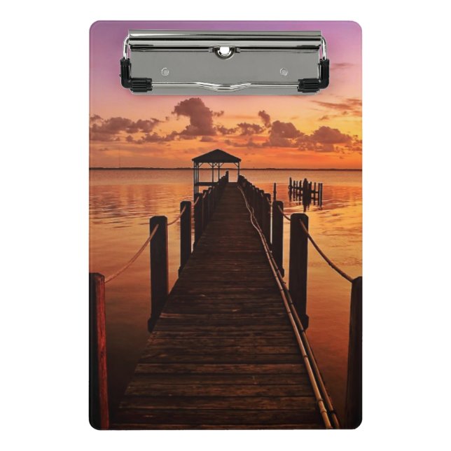 Sonnenuntergang-Himmel Mini Klemmbrett (Vorderseite)