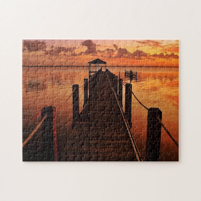 Sonnenuntergang-Himmel Puzzle (Horizontal)