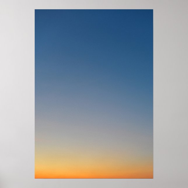 Sonnenuntergang Hintergrund Blau-Orange-Abend Poster (Vorne)