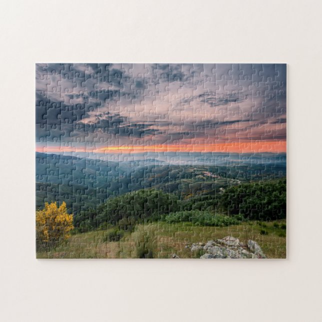 Sonnenuntergang im Bierzo Puzzle (Horizontal)