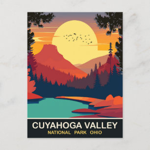 Sonnenuntergang im Cuyahoga Valley, Ohio, Reisen Postkarte