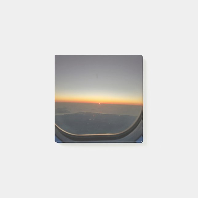 Sonnenuntergang im Flugzeug Post-it Klebezettel (Vorderseite)