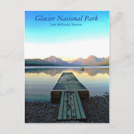Sonnenuntergang im Glacier Nationalpark Postkarte