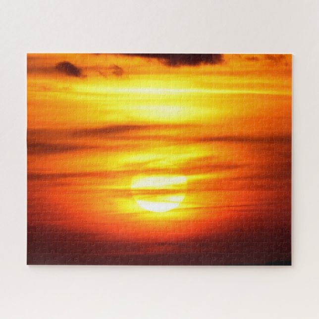 Sonnenuntergang im Herbst Puzzle (Horizontal)