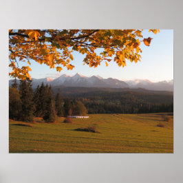 Sonnenuntergang im Herbst Tatras Poster