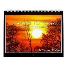 Sonnenuntergang im Kalender des Land-2017