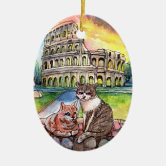 Sonnenuntergang im Kolosseum Keramikornament