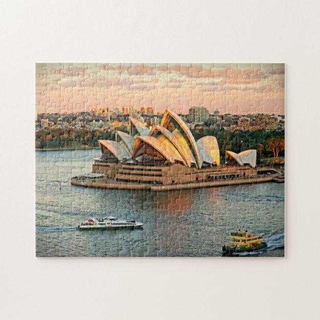Sonnenuntergang im Opernhaus Sydney - 11x14 - 252  Puzzle (Horizontal)