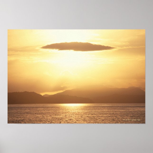 Sonnenuntergang im Ozean Poster (Vorne)
