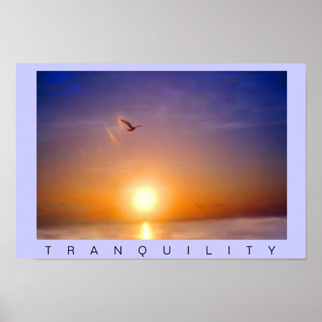 Sonnenuntergang im Ozean Ruhe Poster (Vorne)