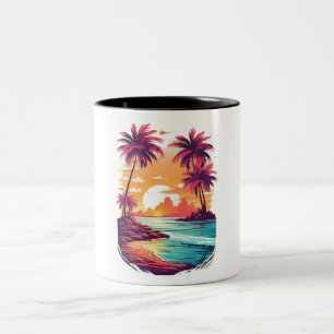 Sonnenuntergang im Ozean Tasse