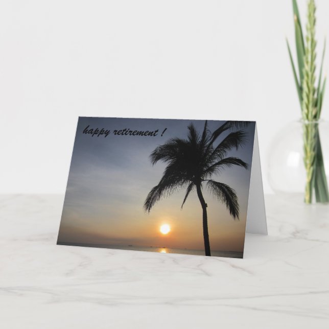Sonnenuntergang im Palm Karte (Vorderseite)