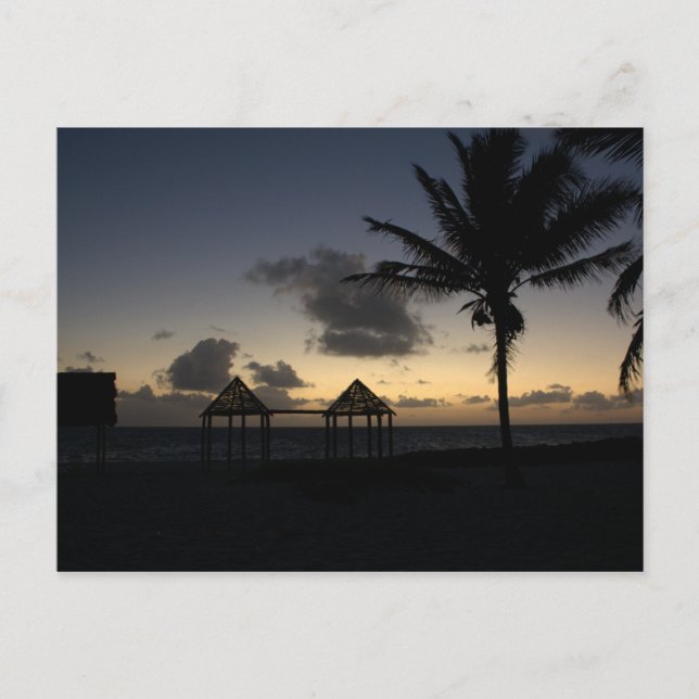 Sonnenuntergang im Paradies Postkarte (Vorderseite)