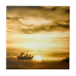 Sonnenuntergang im Pazifik Fliese