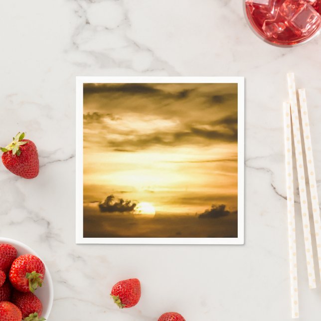 Sonnenuntergang im Pazifik Serviette (Beispiel)