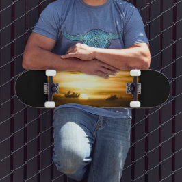 Sonnenuntergang im Pazifik Skateboard