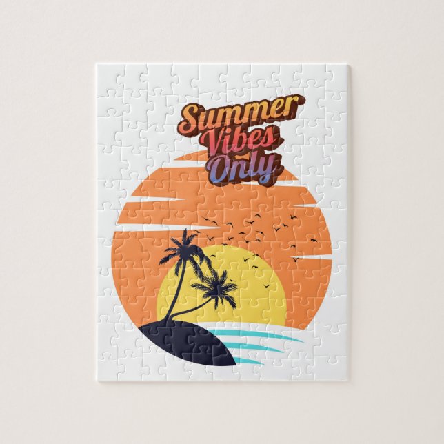Sonnenuntergang im Sommer. Puzzle (Vertikal)