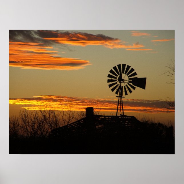 Sonnenuntergang im Südwesten Poster (Vorne)