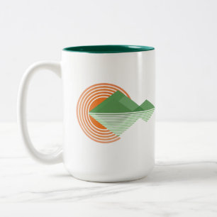 Sonnenuntergang im Tal Zweifarbige Tasse