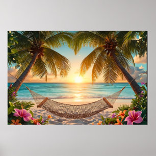 Sonnenuntergang im tropischen Paradies - Entspannu Poster