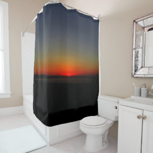 Sonnenuntergang im Wasser Duschvorhang