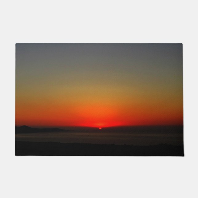 Sonnenuntergang im Wasser Fußmatte (Vorderseite)